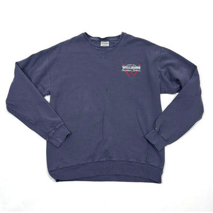 Wellborn Musclecar Museum Embroidered Sweatshirt Crewneck Blue - M