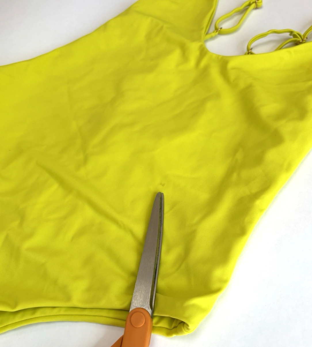 Bond-eye Elena Low Back One Piece Swim Suit Neon Yellow - S