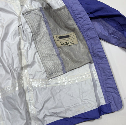 LL Bean Rain Coat Jacket Windbreaker Hoodie Blue - Kids 10-12
