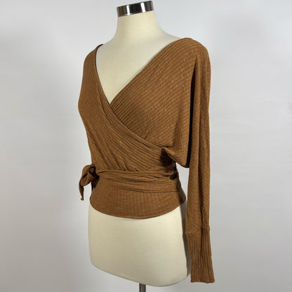 Free People East Coast Wrap Top Blouse Moroccan Spice - XS