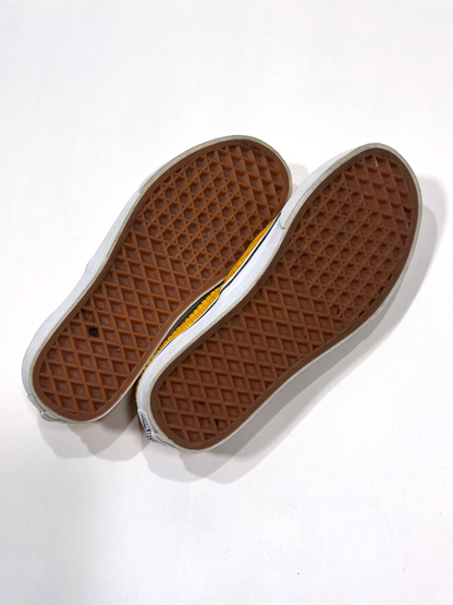 Vans Classic Slip-On Sneakers Sunflower Yellow Corduroy - Womens Size 6 / Mens 4.5