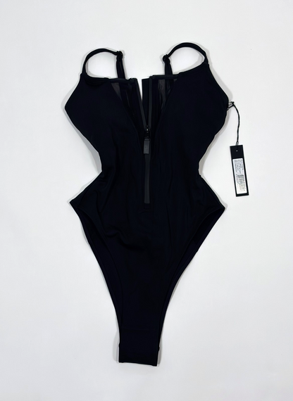 TA3 High Cut Zippy Shapewear Swimsuit Black - XS