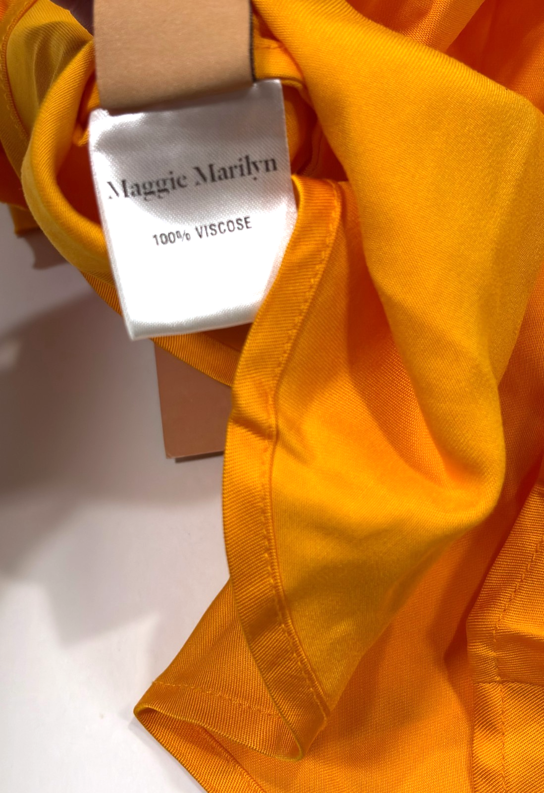 Maggie Marilyn The Diana Cami Tank Ruffle Tie Shoulder Orange - 6