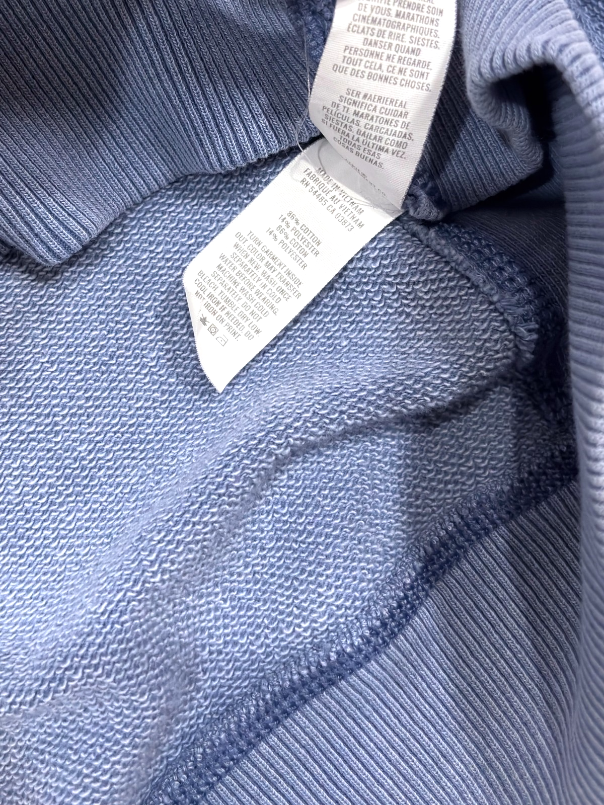 Aerie Oversized Sweatshirt V Neck Sweatshirt Blue - S