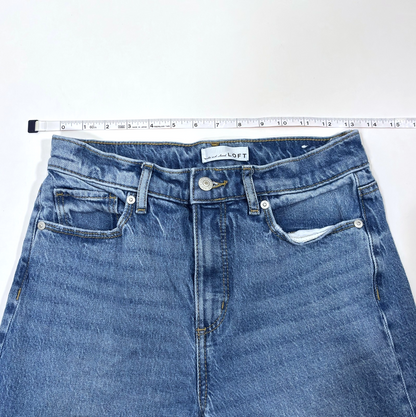 Loft The Wide Leg Jeans Medium Wash - Size 0/25