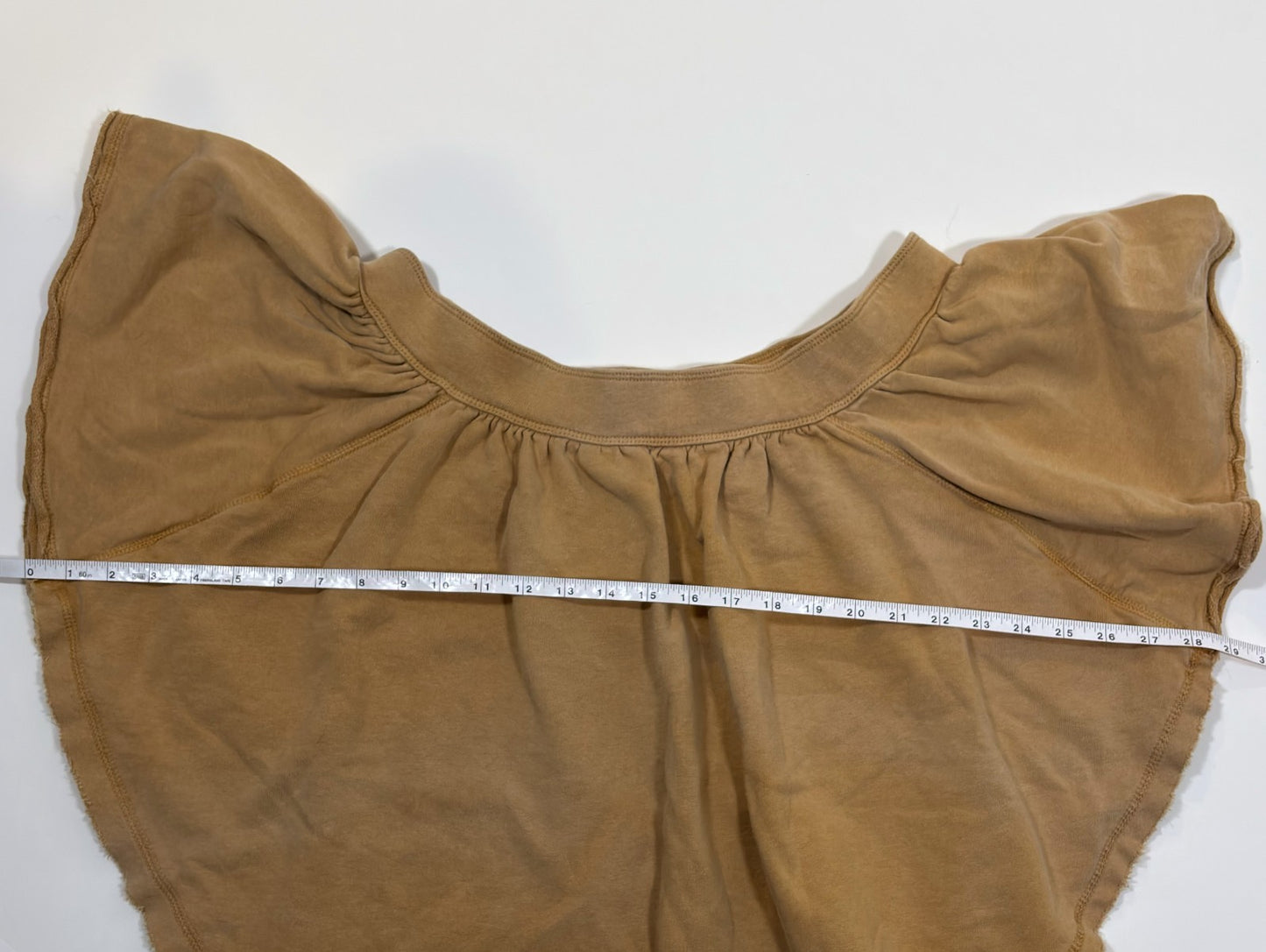 Free People Butterfly Sleeve Top Cafe Brown Cotton - XS