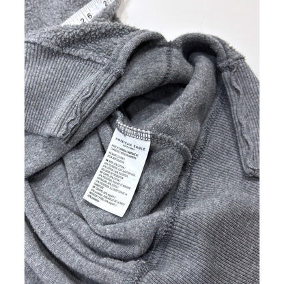 Aerie Sweatshirt Oversized Dolman Sleeve Crew Neck Grey - M