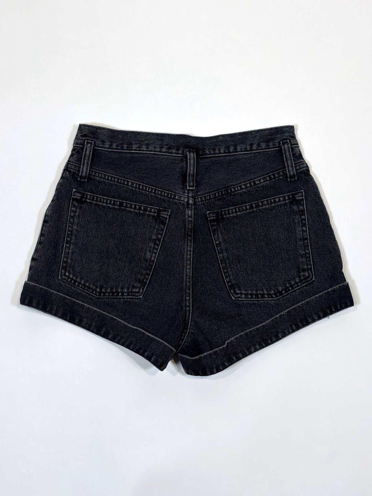 Abercrombie & Fitch Natural Rise Jean Shorts Black Denim - 28 / 6