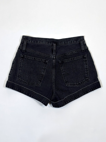 Abercrombie & Fitch Natural Rise Jean Shorts Black Denim - 28 / 6