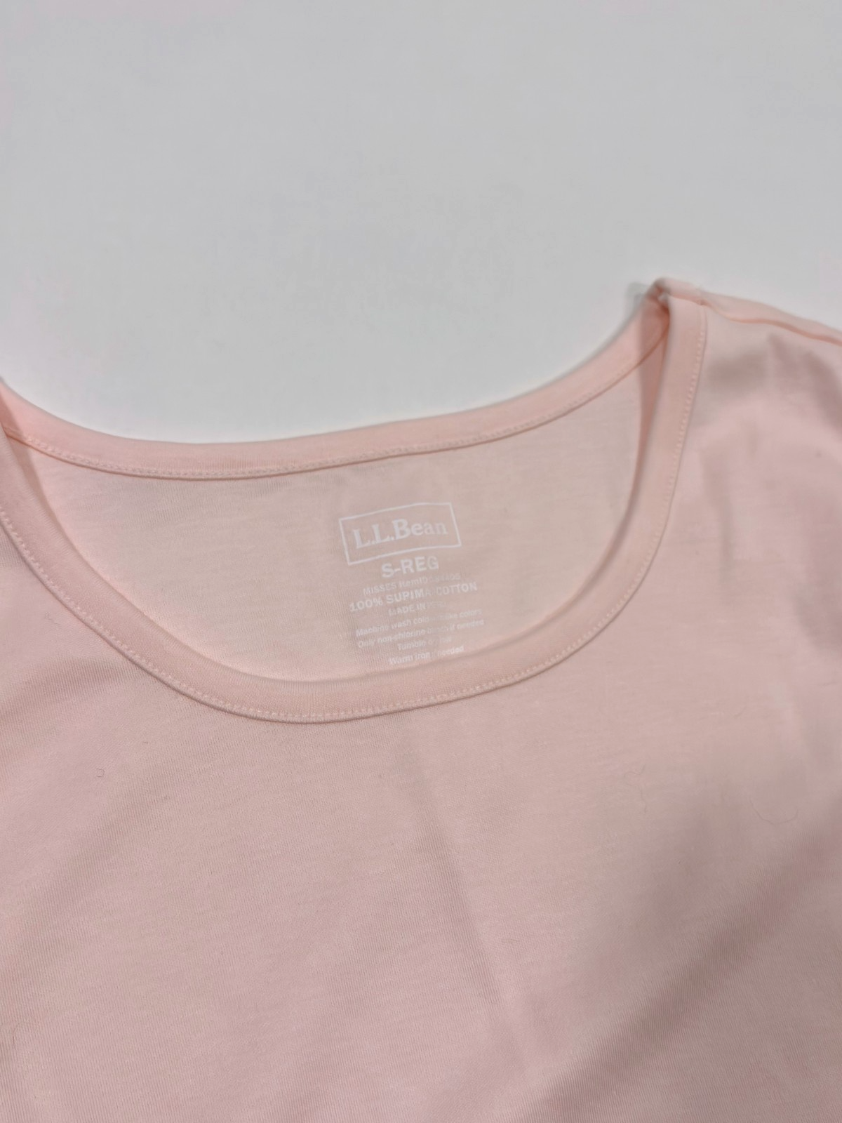 LL Bean Cotton Tank Top Petal Pink - S