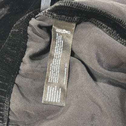 Eileen Fisher System Black Velvet Tapered Ankle Pants Elastic Waist - XL