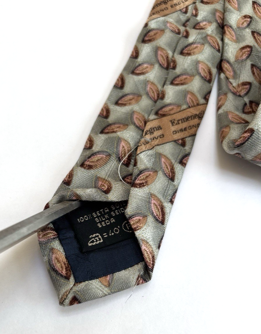 Ermenegildo Zegna Silk Neck Tie Italy Vintage 3.75"