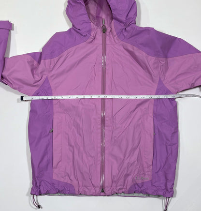 LL Bean Girls Rain Jacket Windbreaker Hoodie Purple - Kids 14-16