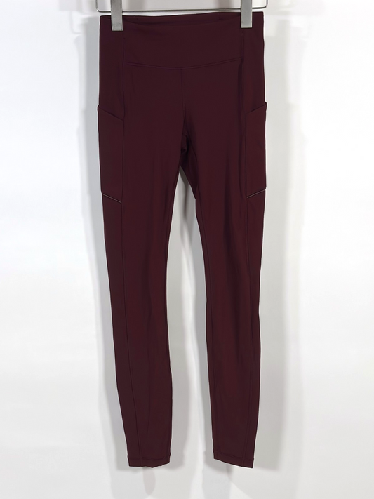 Lululemon Speed Up Tight Leggings 28" Garnet Burgundy Maroon - 4