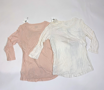 Calvin Klein Set of 2 Shirts Blush Pink Brushed Gold - S