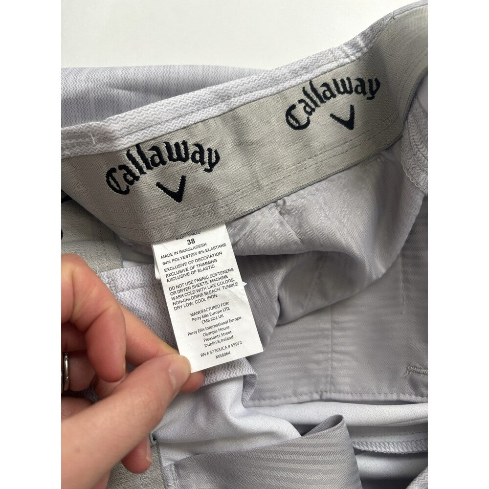 Callaway Golf Shorts Gray Opti-Dri Elastic Waist NWT - Size 38 / 9 Inch