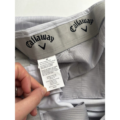 Callaway Golf Shorts Gray Opti-Dri Elastic Waist NWT - Size 38 / 9 Inch