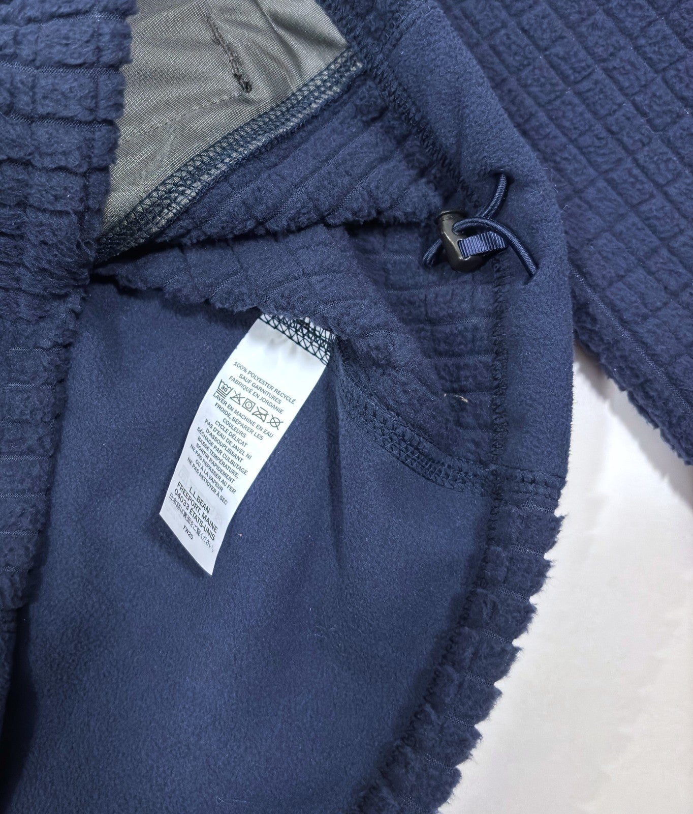 LL Bean Fleece Mountain Classic Zip Up Jacket Navy - M