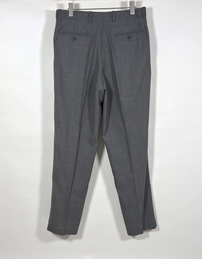 LL Bean Mens Wool Trouser Pants Grey - 34x34
