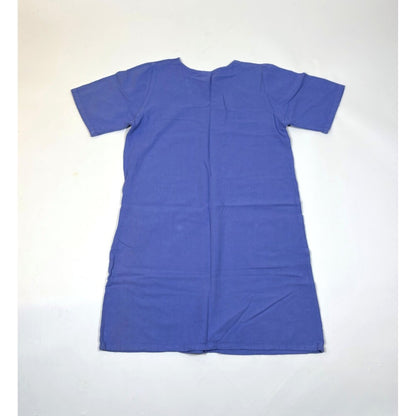 California Drawstrings Cotton Shirt Dress Blue Bayou - M