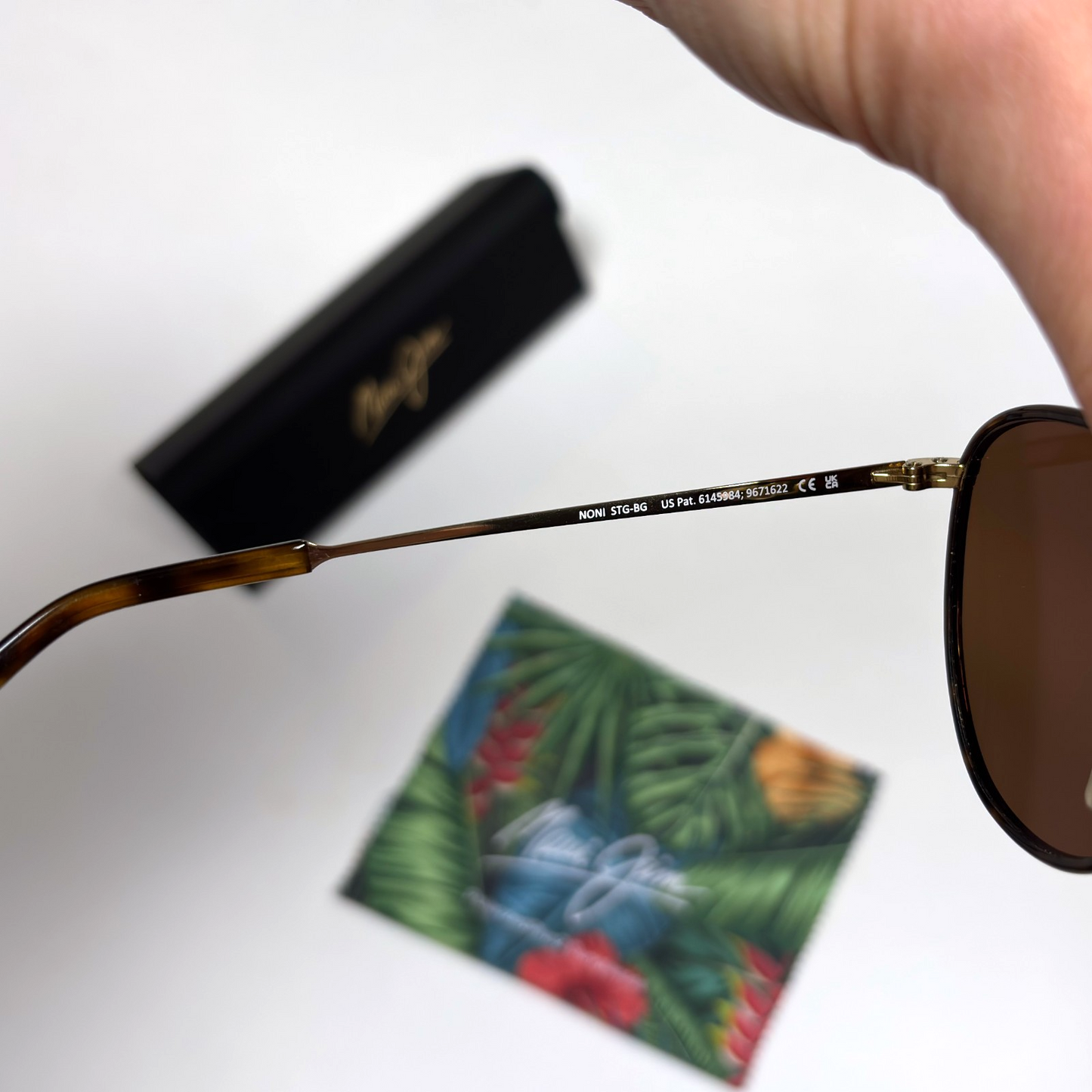 Maui Jim Noni Polarized Aviator Sunglasses Tortoise with Gold