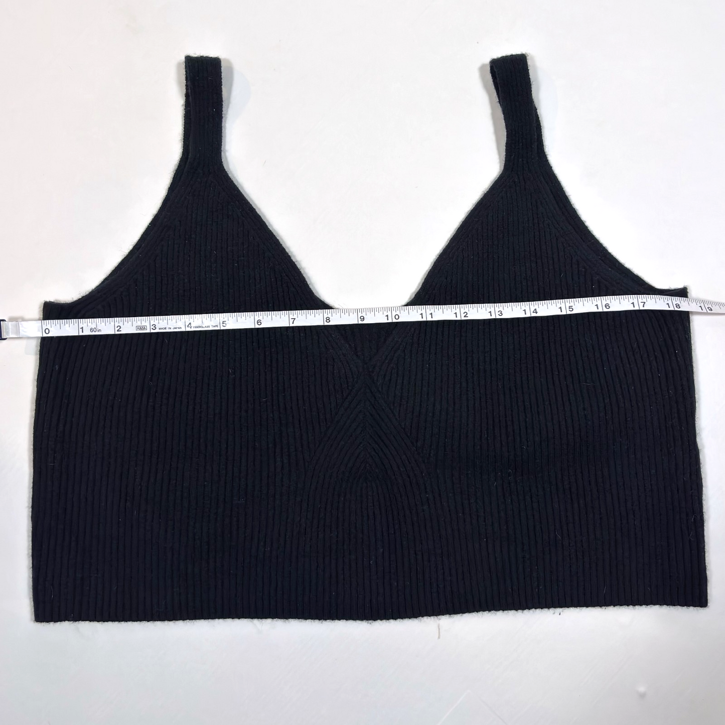 J Crew Cashmere Cropped Sweater Tank Black Ribbed Knit - 2X