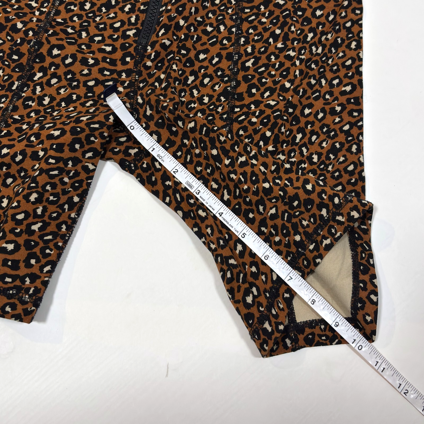 Free People Lucky Strike Leopard Animal Bike Shorts Brown - S