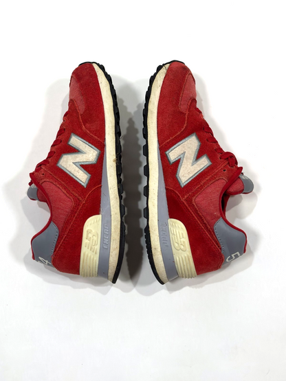 New Balance 574 Sneakers Red Suede - Size 6.5