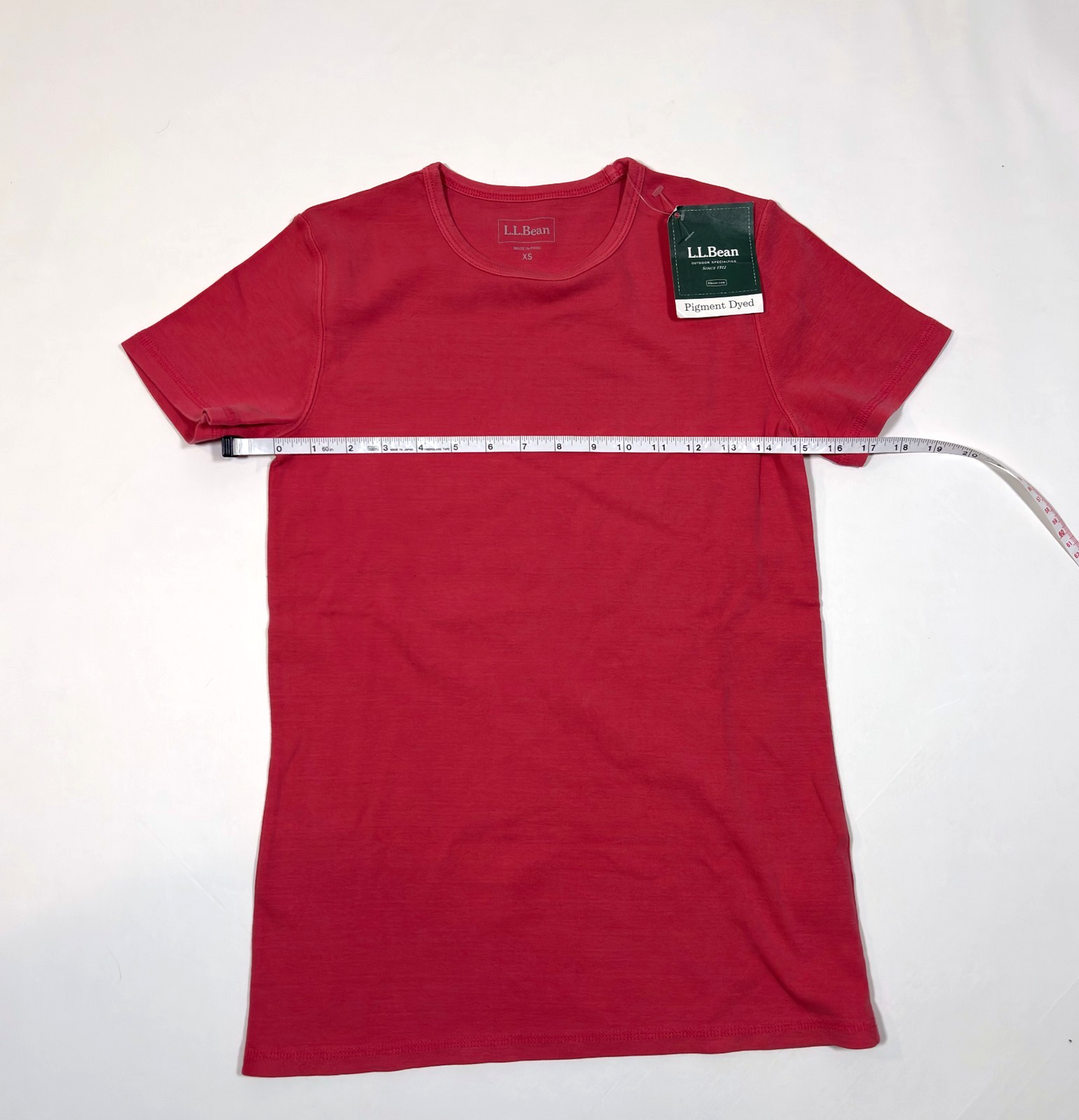 LL Bean Cotton Crewneck T-Shirt Short Sleeve Pink - XS