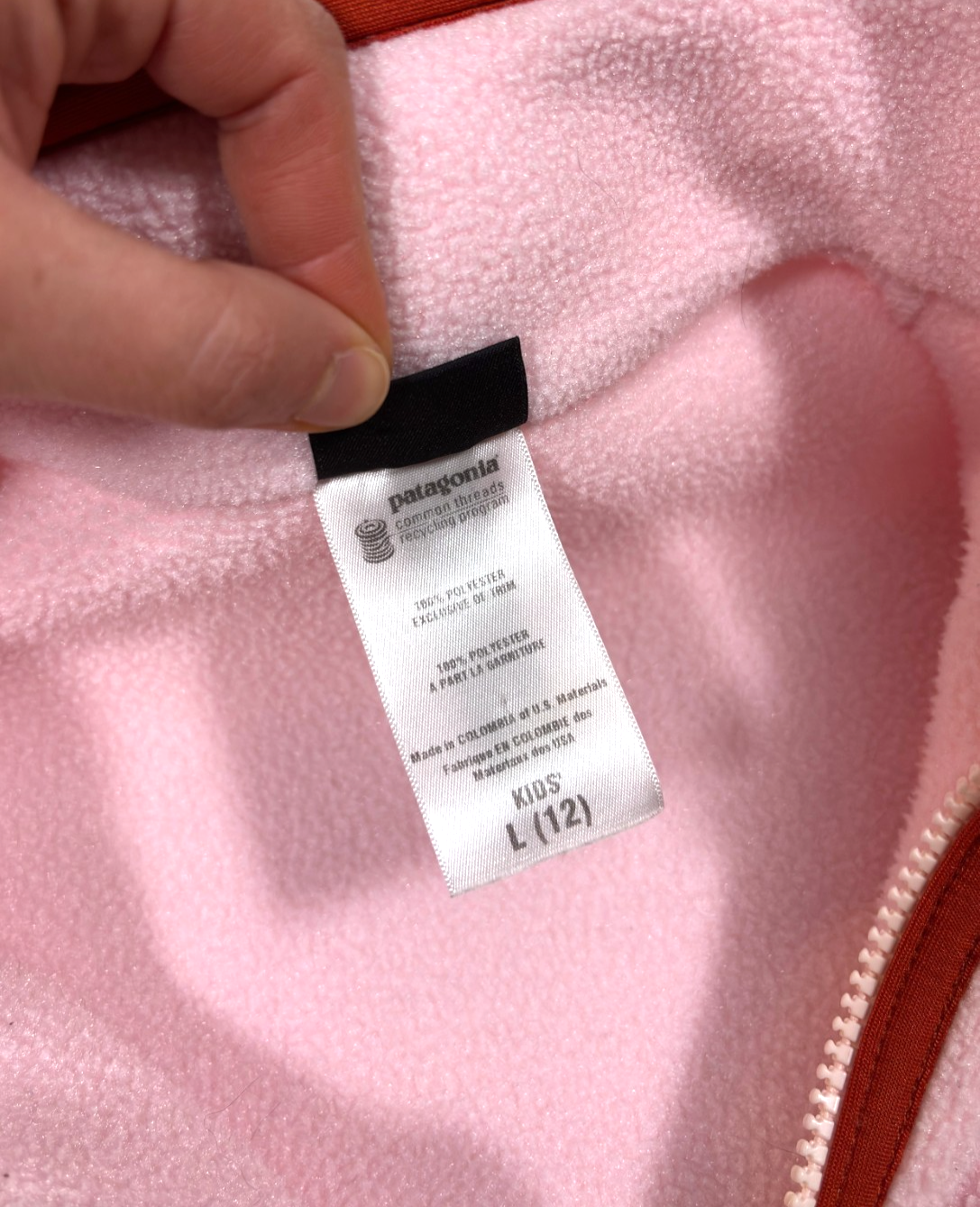 Patagonia Girls Fleece Synchilla Jacket Full Zip Pink - 12/L