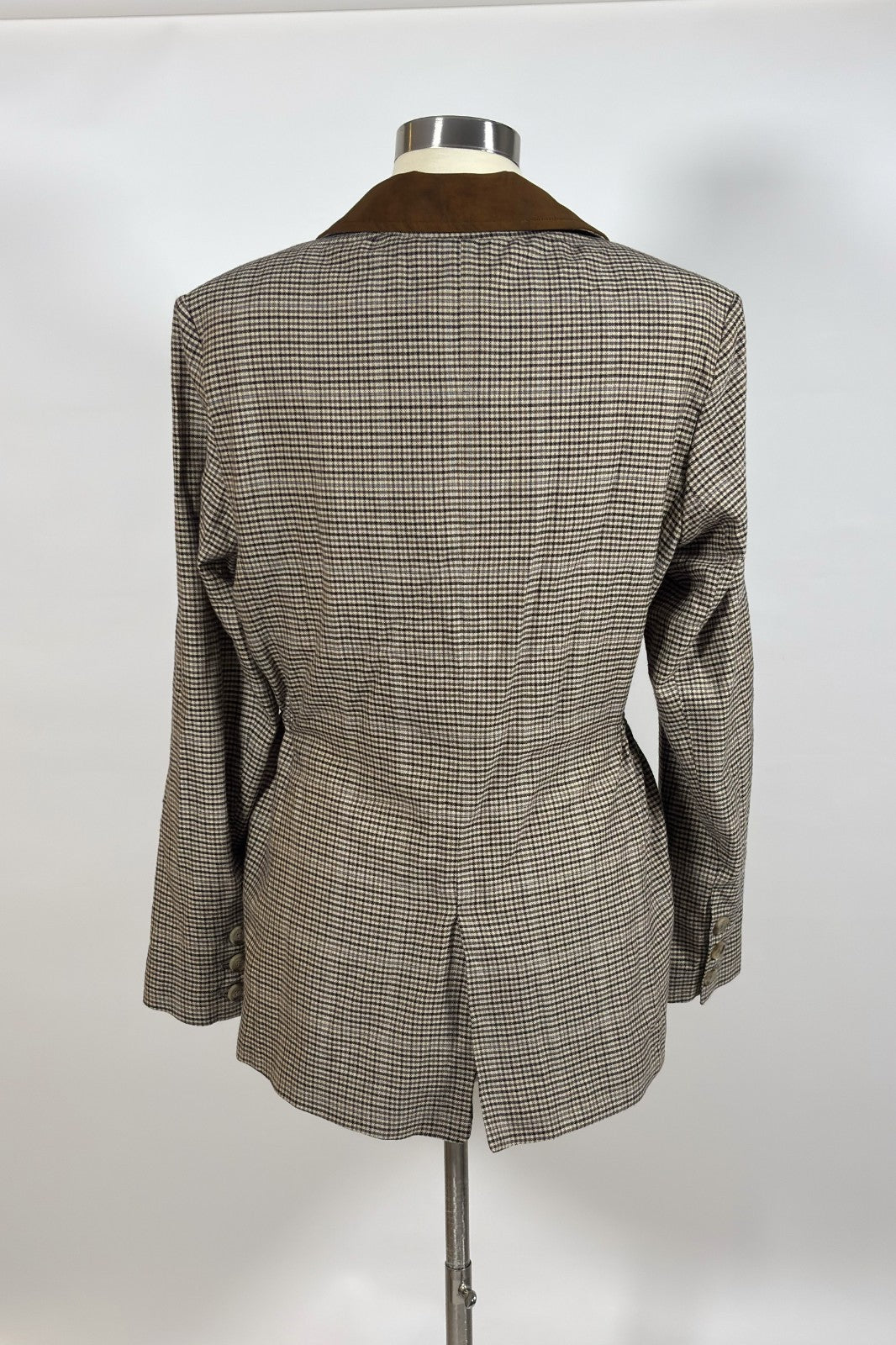 Anthropologie Maeve Plaid Cinch-Waist Blazer Jacket - M