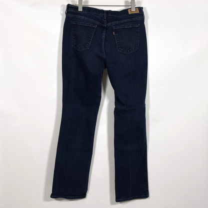 Levi's 505 Straight Leg Mid Rise Jeans Dark Wash Denim - 12