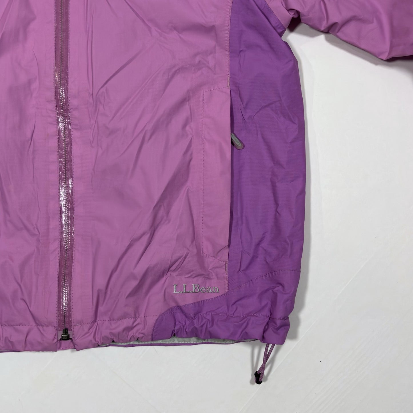 LL Bean Girls Rain Jacket Windbreaker Hoodie Purple - Kids 14-16