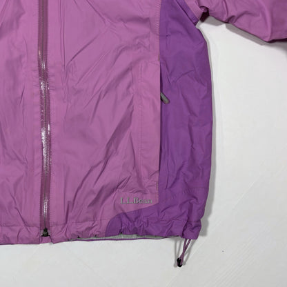 LL Bean Girls Rain Jacket Windbreaker Hoodie Purple - Kids 14-16