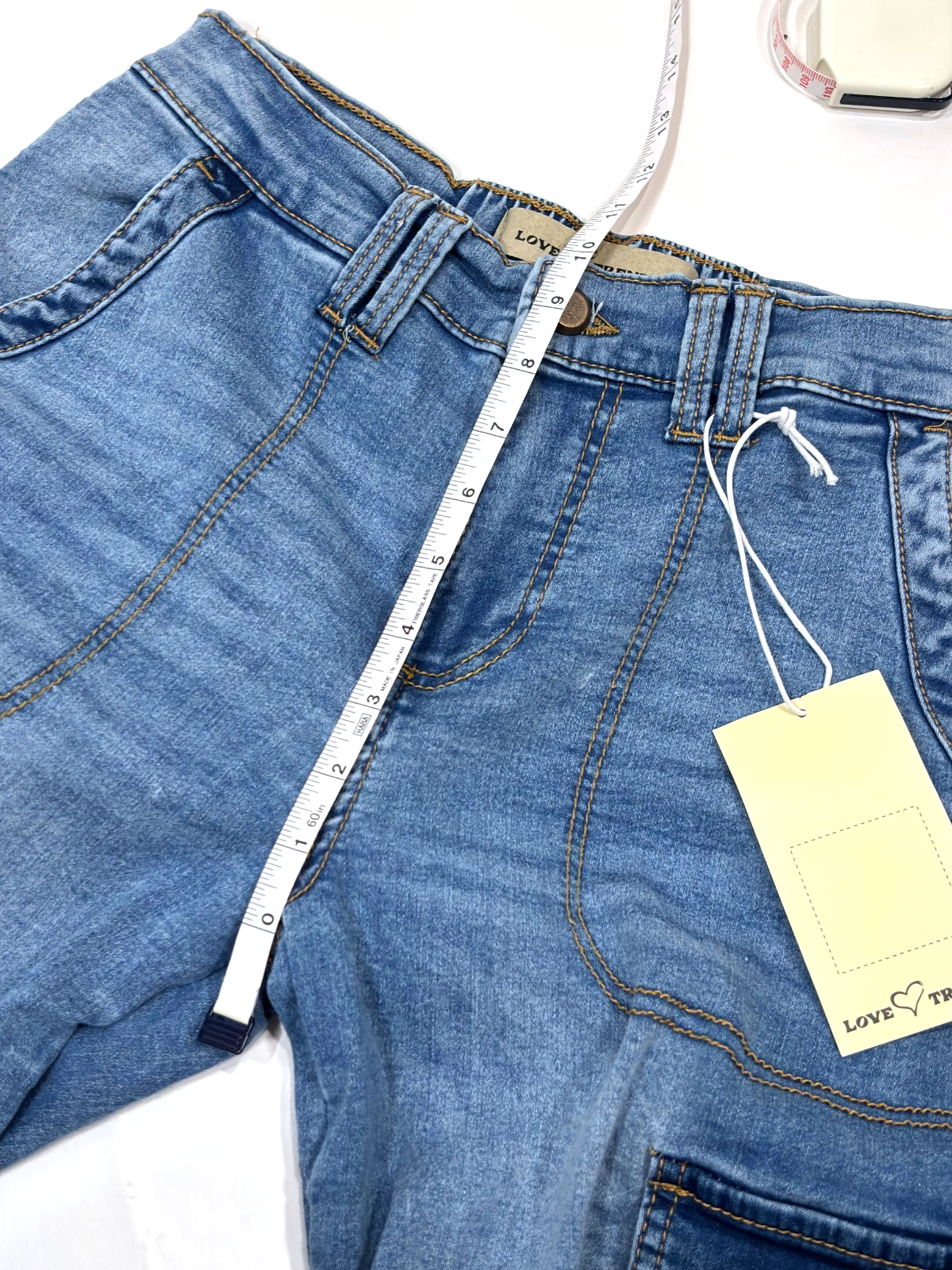 Love Trends Cargo Side Strap Utility Pocket Jeans - 9