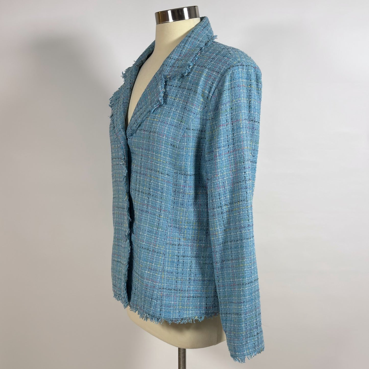 Carole Little Tweed Blazer Pastel Blue - L