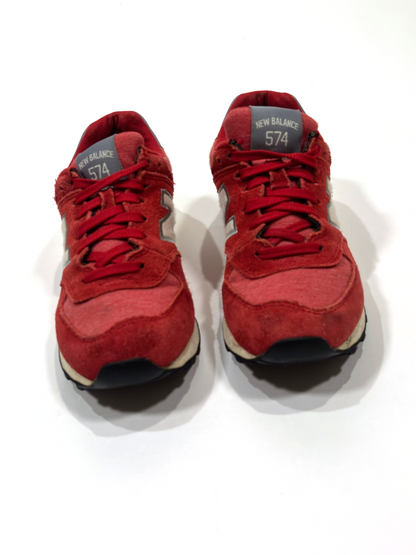 New Balance 574 Sneakers Red Suede - Size 6.5
