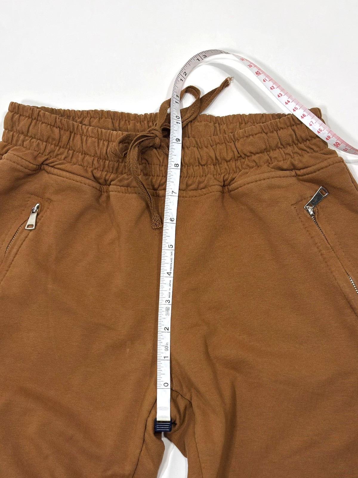Nostalgia Elastic Waist Knit Jogger Pants Camel Brown Italy - S