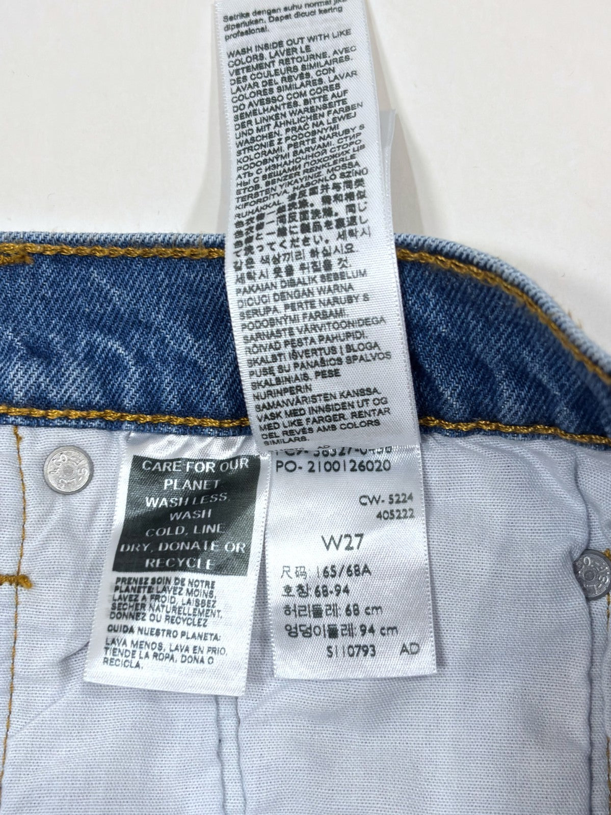 Levi's 501 Cutoff Denim Jean Shorts Medium Wash - 27