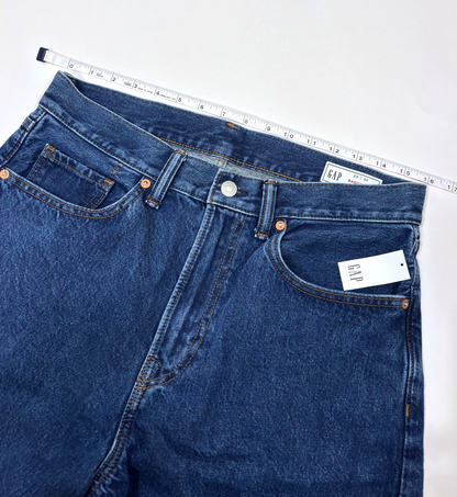 Gap Baggy Fit Dark Wash High Rise Mom Jeans Straight Leg - 29
