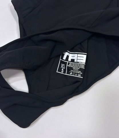 TA3 High Cut Square Neck Swimsuit Black - XS