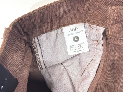 Just Black Denim JBD Brown Corduroy Wide Leg Pants - 24