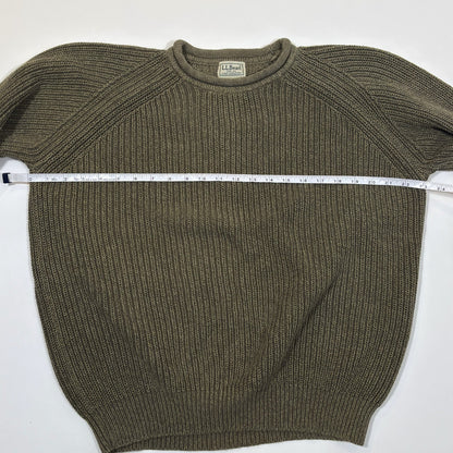 LL Bean Rollneck Long Sleeve Pullover Sweater Olive Army Green - M