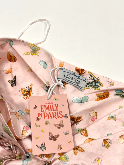 My Beachy Side x Emily in Paris Butterfly Halter Mini Dress Pink - M