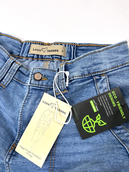 Love Trends Cargo Side Strap Utility Pocket Jeans - 9