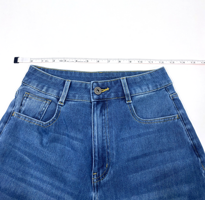 Halara Flex High Waisted Pockets Rolled Hem Wide Leg Jeans - XS Petite