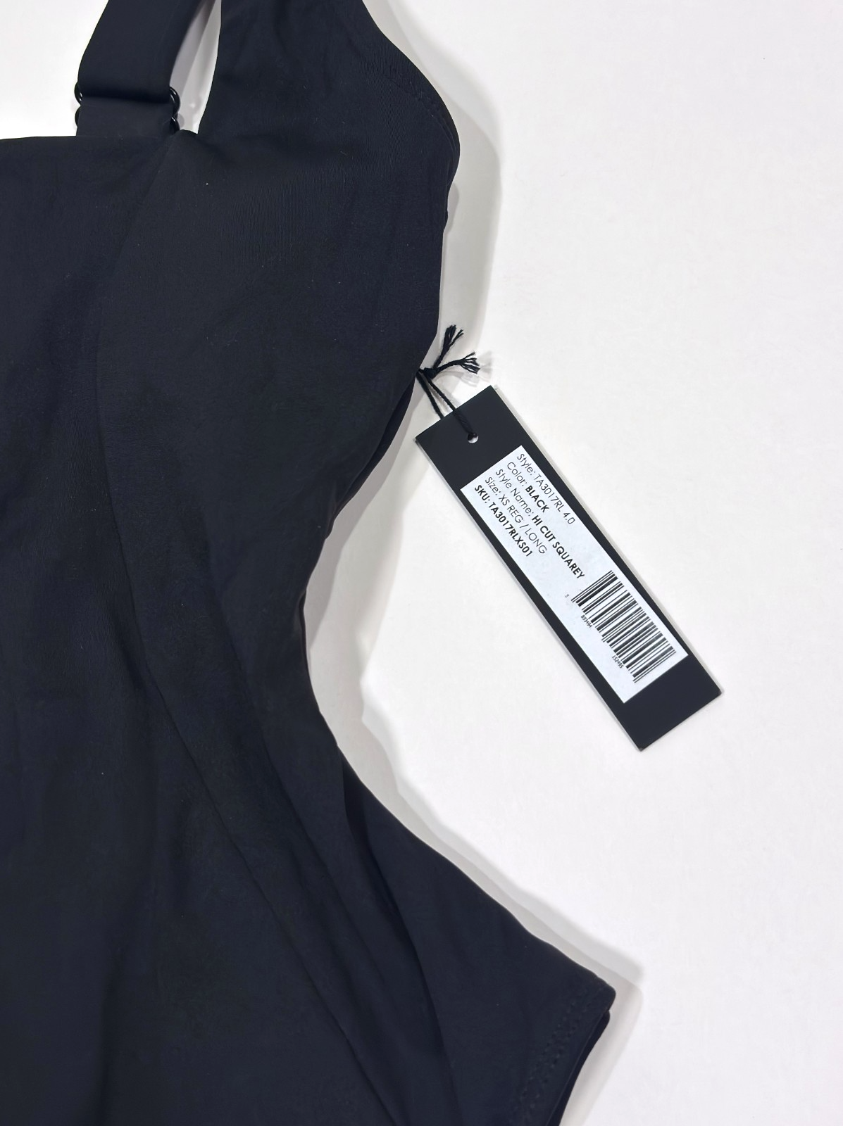 TA3 High Cut Square Neck Swimsuit Black - XS