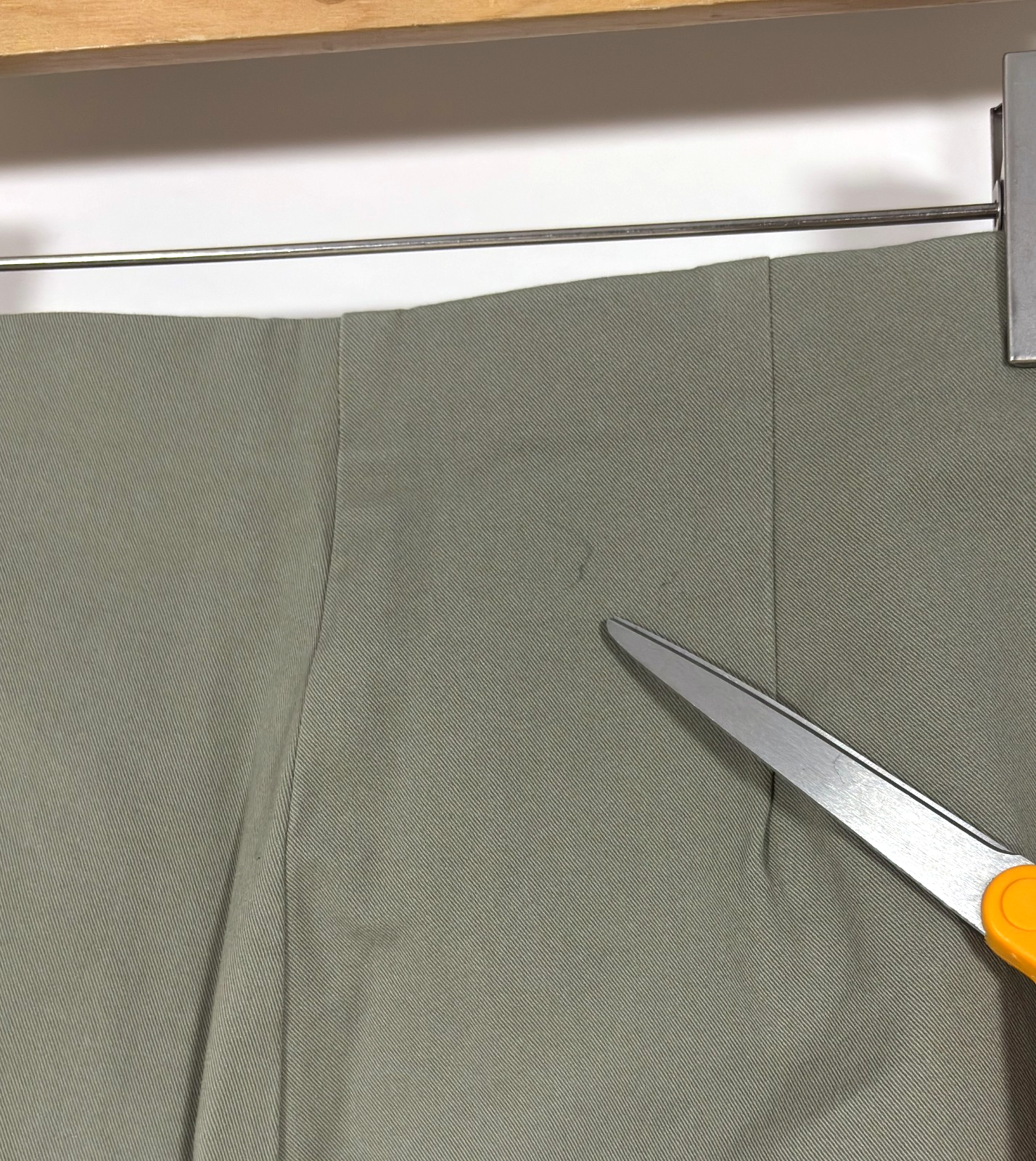 LL Bean Olive Green Straight Leg Pants Side Zipper - 14T