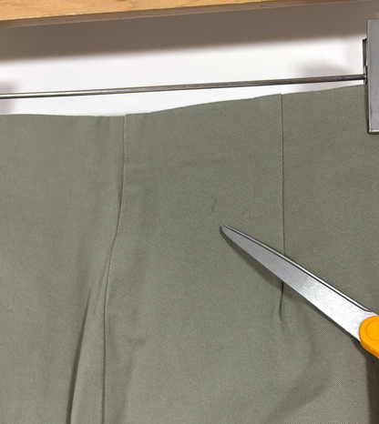 LL Bean Olive Green Straight Leg Pants Side Zipper - 14T
