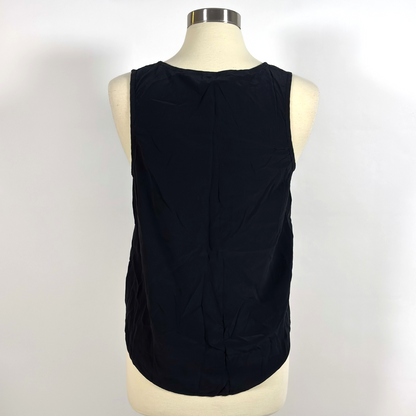 Grana Chinese Silk Classic Black Tank Top - L